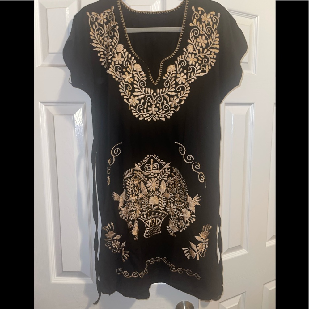 Embroidered Mexican Dress